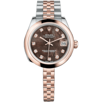Datejust 31 Rolesor Everose Domed / Jubilee / Black MOP