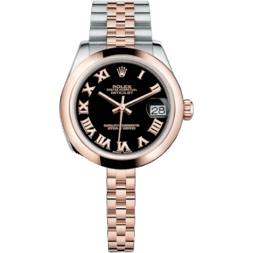 Datejust 31 Rolesor Everose Domed / Jubilee / Black Roman