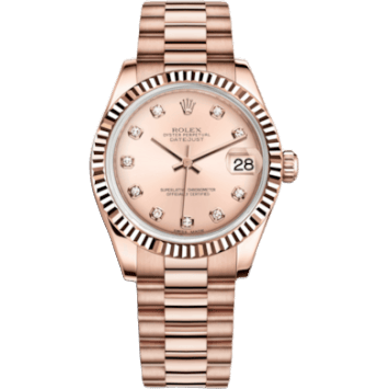 Datejust 31 Everose Fluted / President / Pink Diamonds