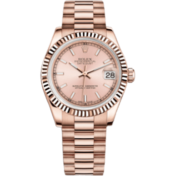 Datejust 31 Everose Fluted / President / Pink