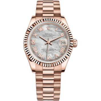 Datejust 31 Everose Fluted / President / MOP Roman