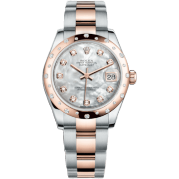 Datejust 31 Rolesor Everose Domed Diamond / Oyster / MOP