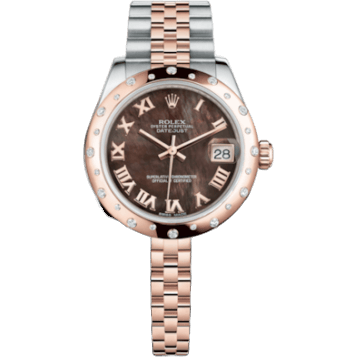 Datejust 31 Rolesor Everose Domed Diamond / Jubilee / Black MOP Roman