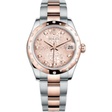 Datejust 31 Rolesor Everose Domed Diamond / Oyster / Pink Computer