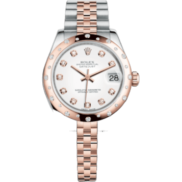 Datejust 31 Rolesor Everose Domed Diamond / Jubilee / White Diamond