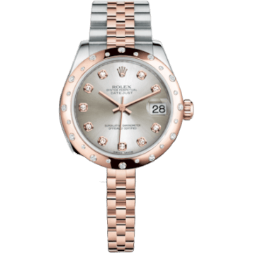 Datejust 31 Rolesor Everose Domed Diamond / Jubilee / Silver Diamond