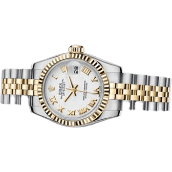 Lady-Datejust 26 Rolesor Fluted White Jubilee