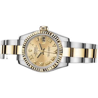 Lady-Datejust 26 Rolesor Fluted Champagne Oyster