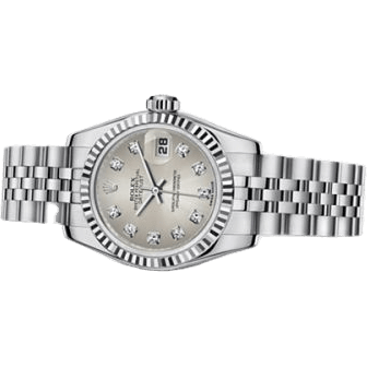 Lady-Datejust 26 Fluted Silver Diamonds Jubilee