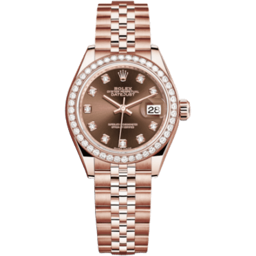 Lady-Datejust 28 Everose Diamond / Jubilee / Chocolate Diamond