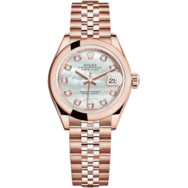 Lady-Datejust 28 Everose Domed / Jubilee / MOP