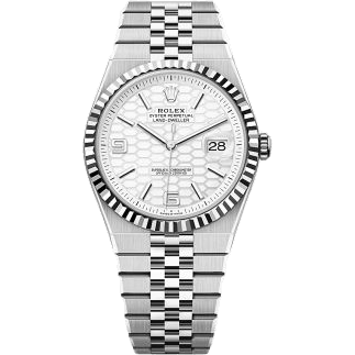 Land-Dweller 36 Oystersteel - White Gold / White / Flat Jubilee
