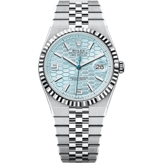 Land-Dweller 40 Platinum / Ice Blue / Flat Jubilee