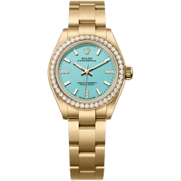 Oyster Perpetual 28 Yellow Gold - Diamond / Turquoise