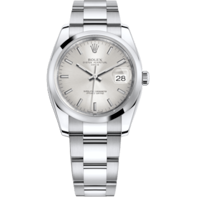 Oyster Perpetual Date 34 Stainless Steel Domed / Oyster / Silver