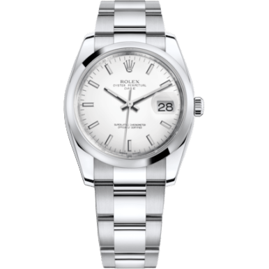 Oyster Perpetual Date 34 Stainless Steel Domed / Oyster / White