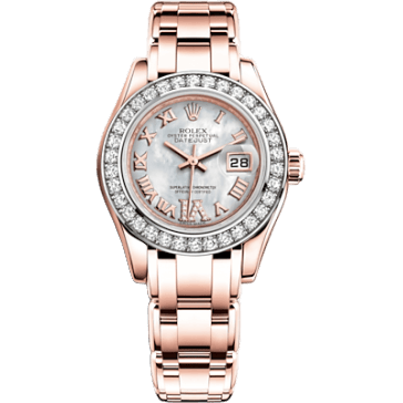 Datejust Pearlmaster 29 Everose Diamond / MOP Roman