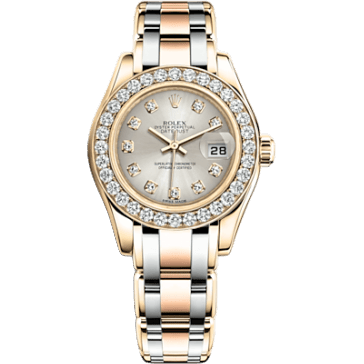 Datejust Pearlmaster 29 Tridor Diamond Silver Diamonds