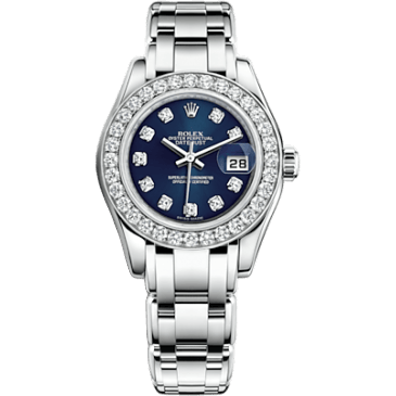 Datejust Pearlmaster 29 White Gold Diamond / Blue Diamond