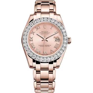 Datejust Pearlmaster 34 Everose Diamond Pink Roman