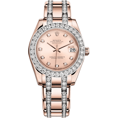 Datejust Pearlmaster 34 Everose Diamond Pink Diamond