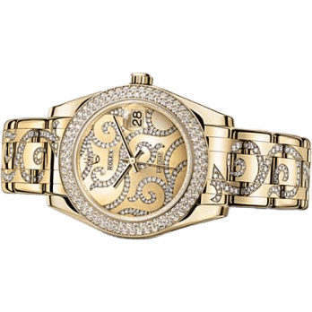 Datejust Pearlmaster 34 Yellow Gold Diamond Arabesque