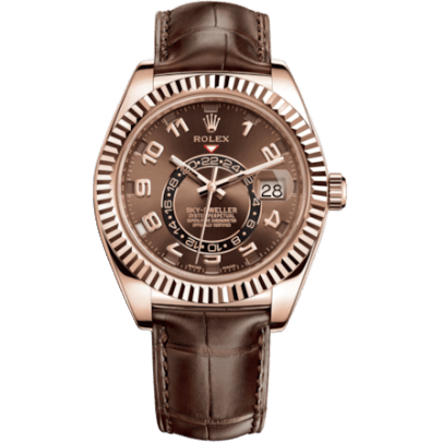Sky-Dweller Everose / Chocolate / Alligator