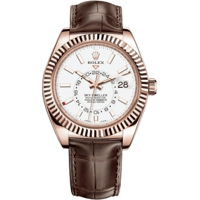 Sky-Dweller Everose / White / Alligator