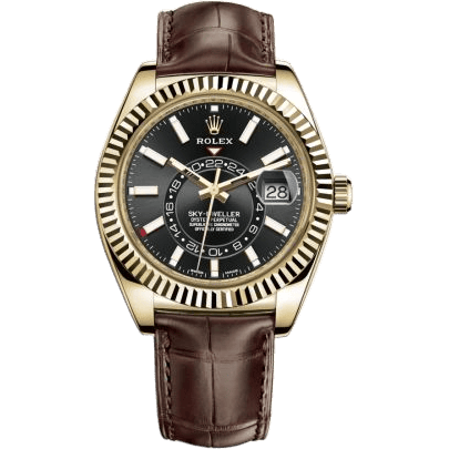 Sky-Dweller Yellow Gold / Black / Alligator