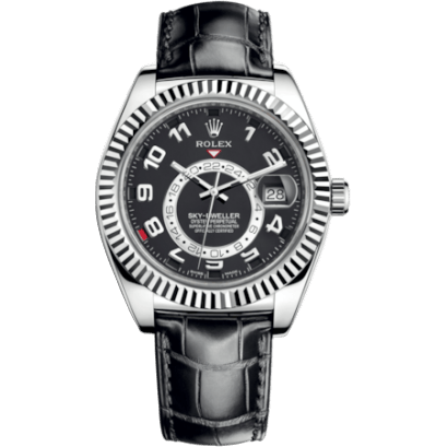 Sky-Dweller White Gold / Black / Alligator