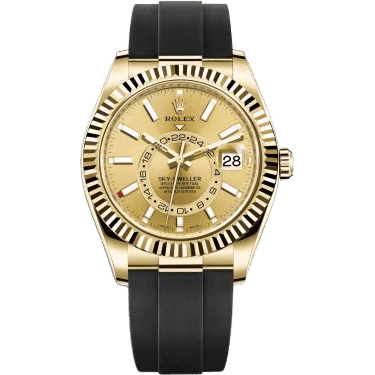 Sky-Dweller Yellow Gold / Champagne / Oysterflex