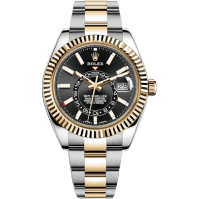 Sky-Dweller Stainless Steel / Yellow Gold / Black