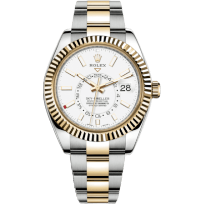 Sky-Dweller Stainless Steel / Yellow Gold / White / Oyster