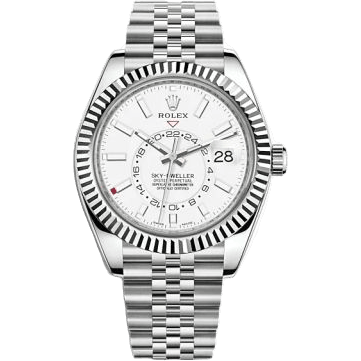 Sky-Dweller Stainless Steel / White Gold / White / Jubilee