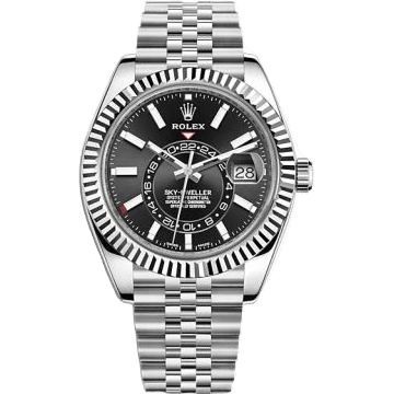 Sky-Dweller Stainless Steel / White Gold / Black / Jubilee