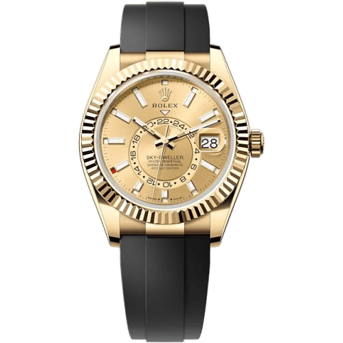 Sky-Dweller Yellow Gold / Champagne / OysterFlex