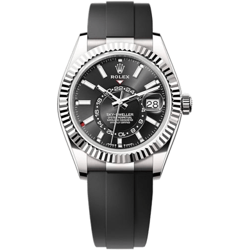 Sky-Dweller White Gold / Black / OysterFlex