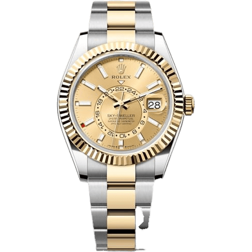 Sky-Dweller Stainless Steel - Yellow Gold / Champagne / Oyster
