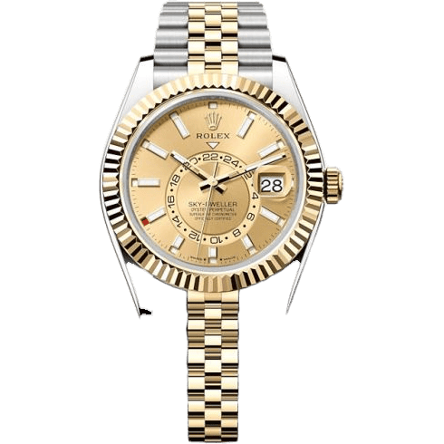 Sky-Dweller Stainless Steel - Yellow Gold / Champagne / Jubilee