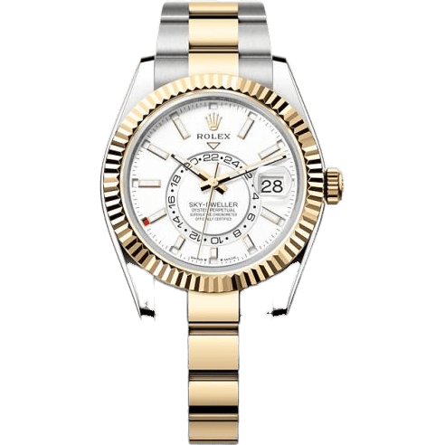 Sky-Dweller Stainless Steel - Yellow Gold / White / Oyster