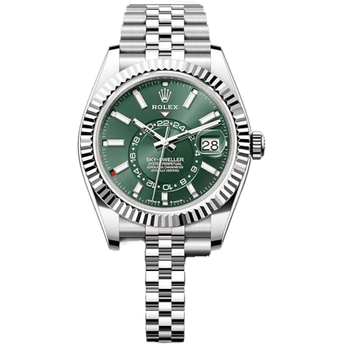 Sky-Dweller Stainless Steel - White Gold / Green / Jubilee