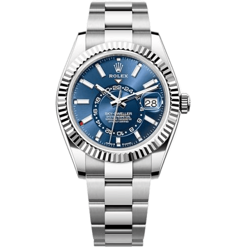 Sky-Dweller Stainless Steel - White Gold / Blue / Oyster