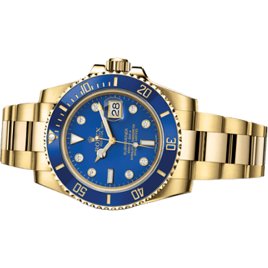 Submariner Date Yellow Gold / Blue-Diamond
