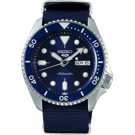 5 Sports Sports Style Stainless Steel / Blue / NATO