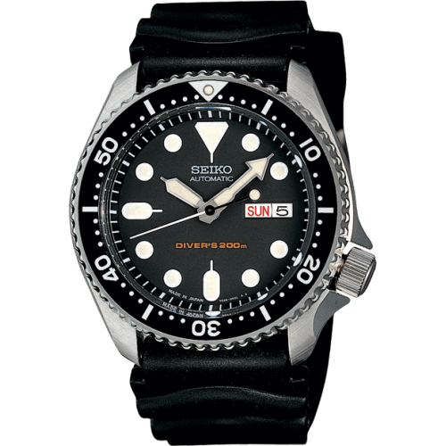 Seiko SKX007 Black / Stainless Steel / Rubber