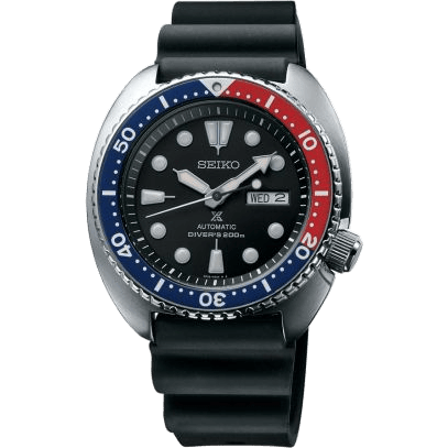Prospex Diver Turtle Stainless Steel / Black / Rubber / Pepsi