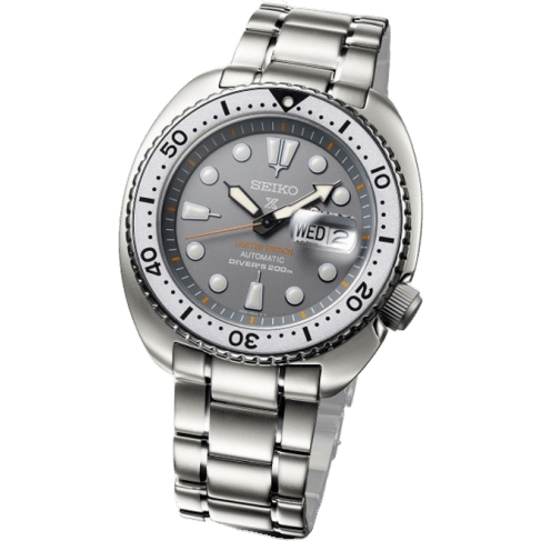 Prospex Diver Turtle Stainless Steel / Grey / Bracelet / Zimbe