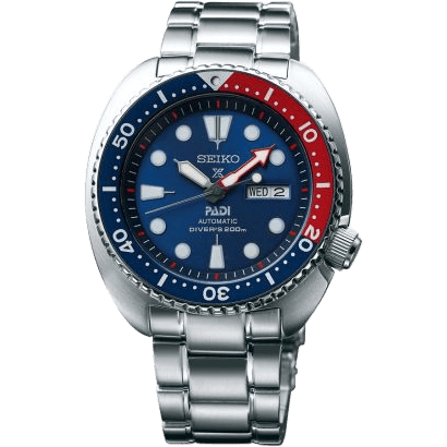 Prospex Diver Turtle Stainless Steel / Blue / Bracelet / Padi