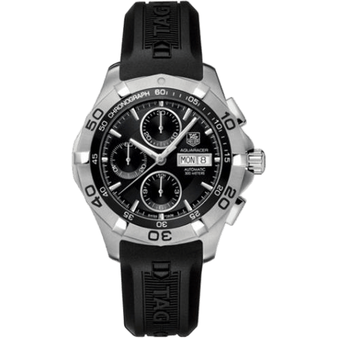 Aquaracer 300M Calibre 16 Day-Date 43 Stainless Steel / Black / Rubber