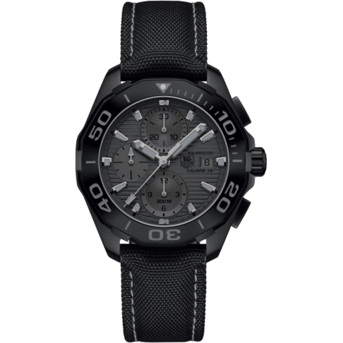 Aquaracer 300M Calibre 16 43 Titanium PVD / Black Phantom / Nylon